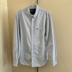 Men's Striped Blue Shirt